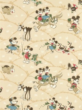 Tapetai  Mickey & Minnie- At the Farm Butterscotch