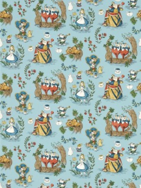 Tapetai Alice in Wonderland Puddle Blue