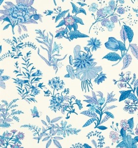 Tapetai Woodland Floral Lapis/Amethyst/ Pearl