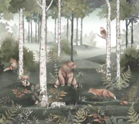 Tapetai Wild Forest Mural